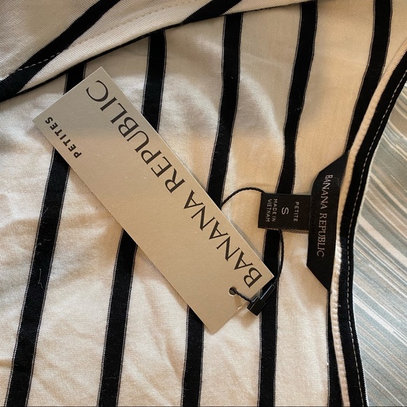 NWT Banana Republic Petites small striped crossover top - Picture 4 of 6